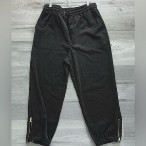 Zara Black Sweatpants with Zipper Detail